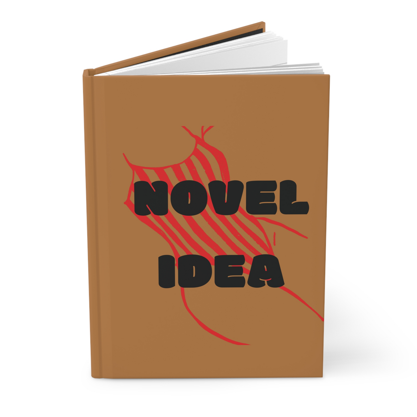 Novel Idea Hardcover Journal — Writer’s Notebook with Bold Retro Text
