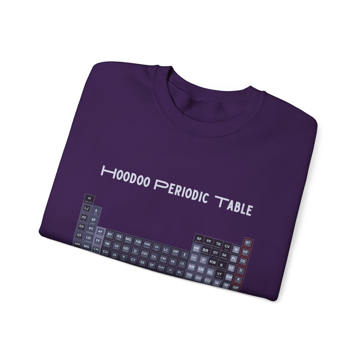 Plum Hoodoo Periodic Table Sweatshirt — Witchy Chemistry Crewneck