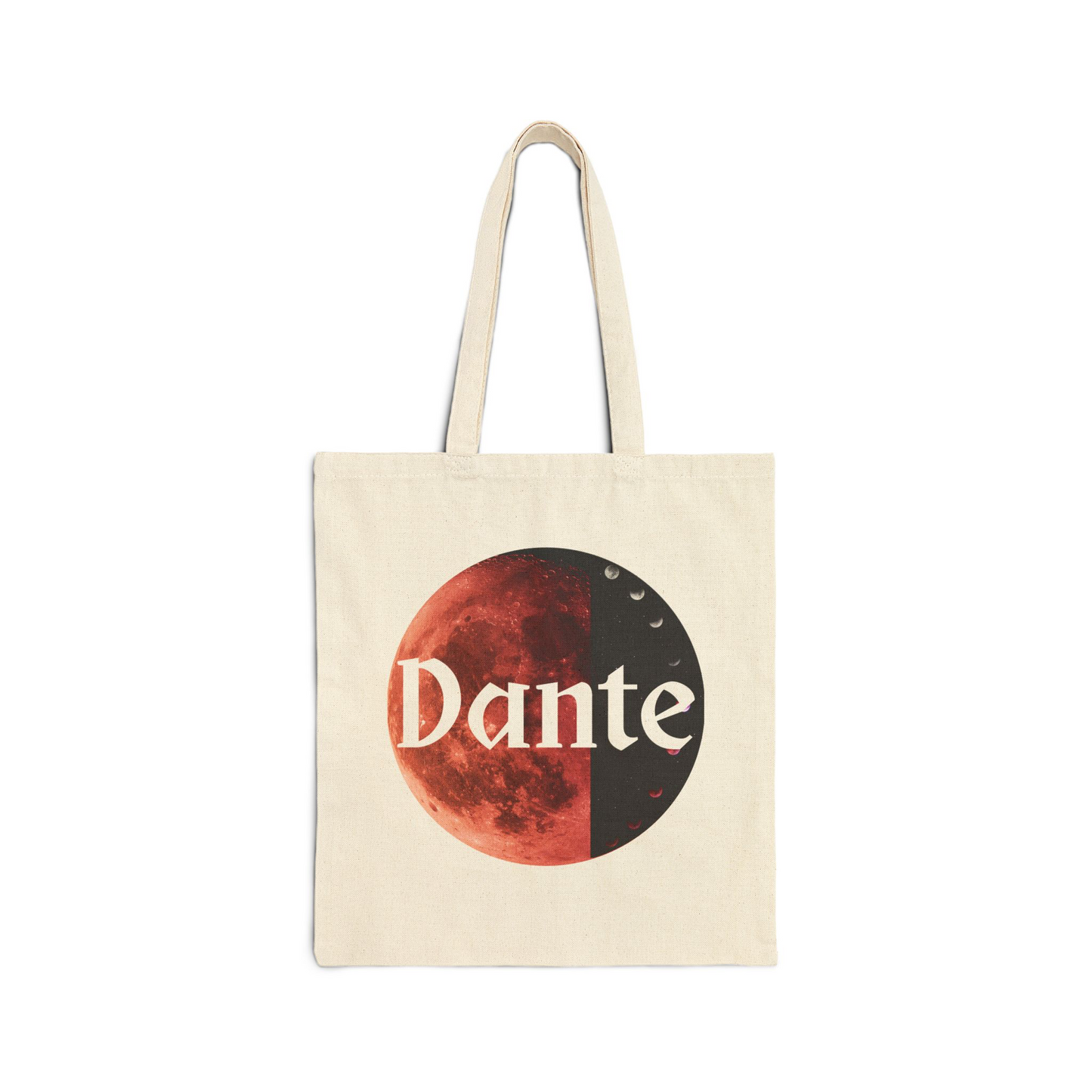 Tote — Dante ‘Divine Comedy’ Moon Canvas Tote Bag — Literary Book Lover Gift