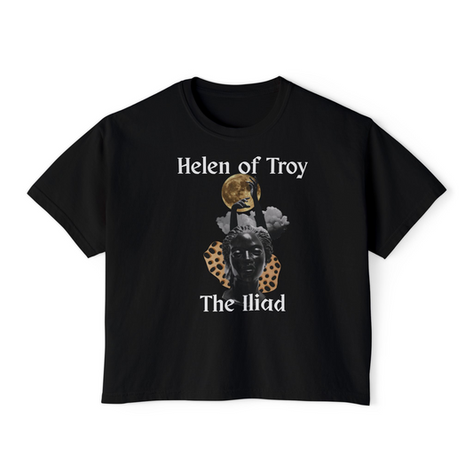 Helen of Troy The Iliad Boxy Tee — Mythology Graphic Women's Shirt