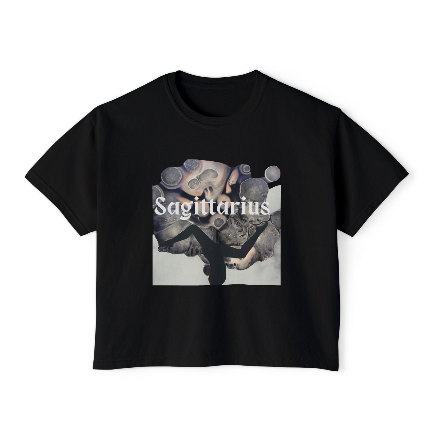Sagittarius Astrology Boxy Tee — Zodiac Constellation Women's Shirt