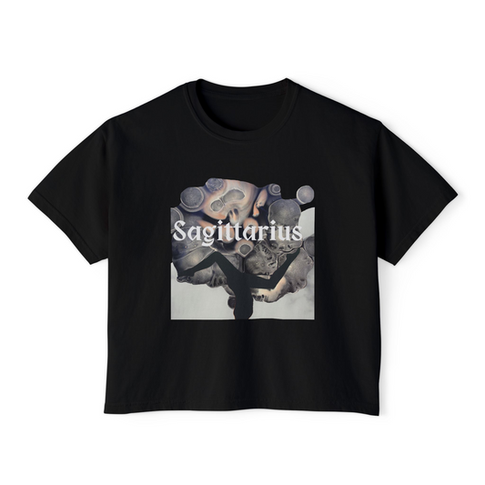 Sagittarius Astrology Boxy Tee — Zodiac Constellation Women's Shirt