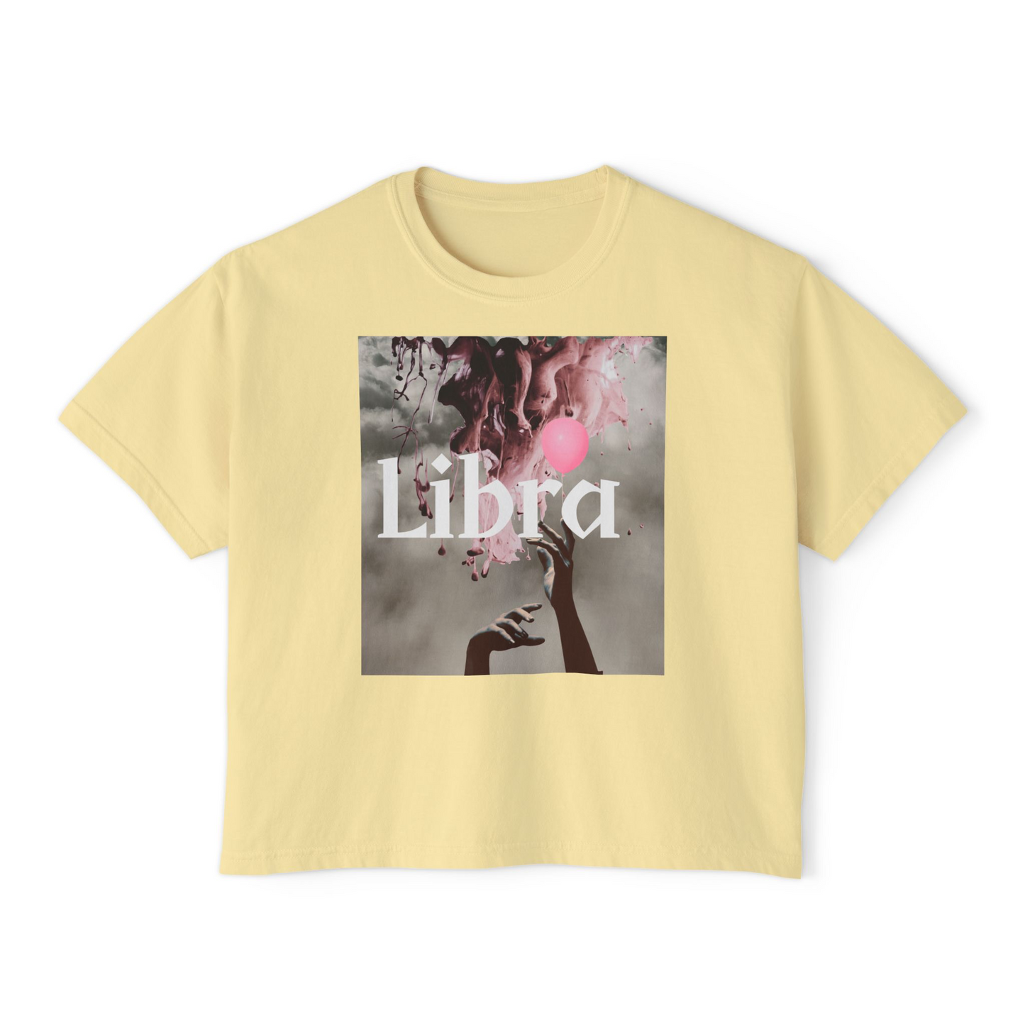 Libra Astrological Boxy Tee — Women's Zodiac Graphic Shirt