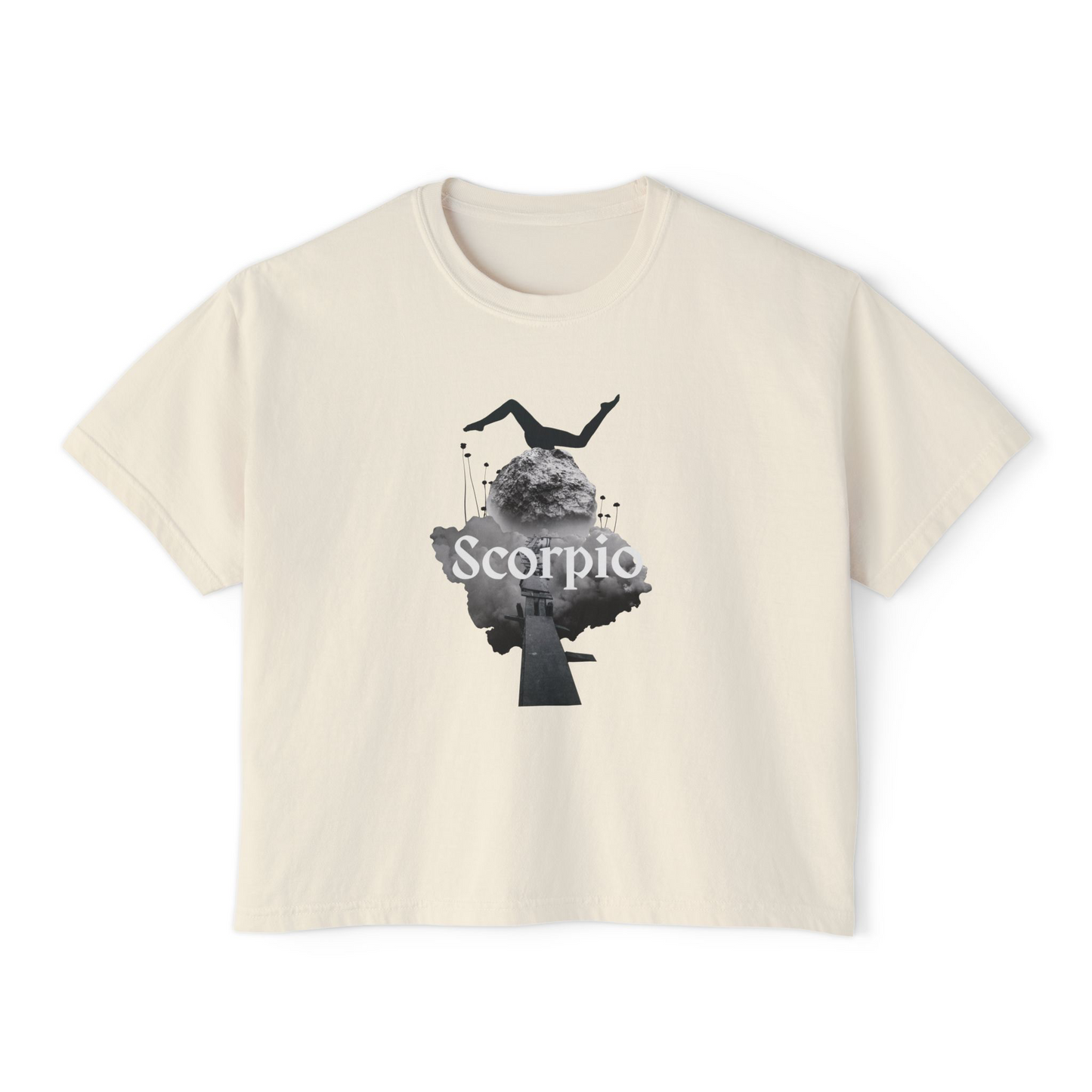 Scorpio Graphic Tee — Women's Boxy Zodiac Shirt