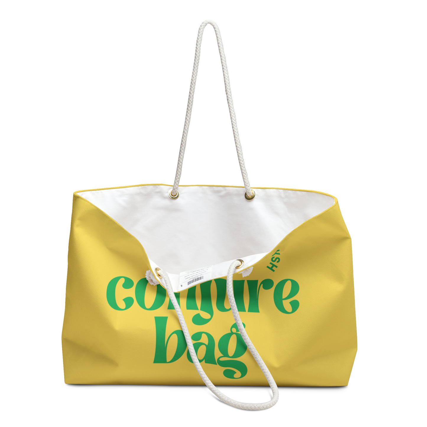 Conjure Weekender Bag — 'My Conjure Bag' Yellow Travel Tote