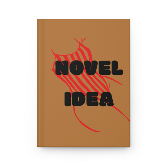Novel Idea Hardcover Journal — Writer’s Notebook with Bold Retro Text