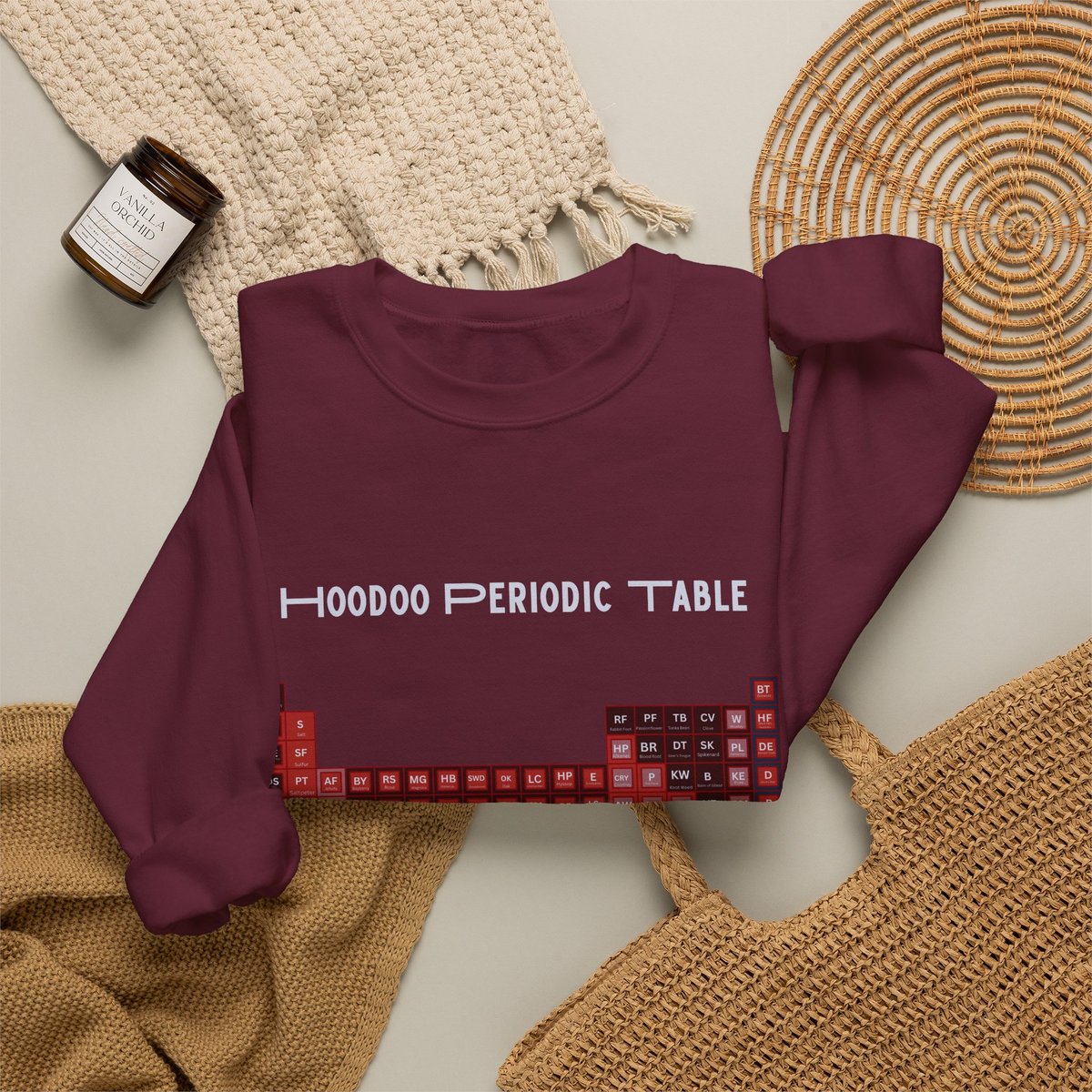 Garnet Hoodoo Periodic Table Sweatshirt — Witchy Chemistry Crewneck
