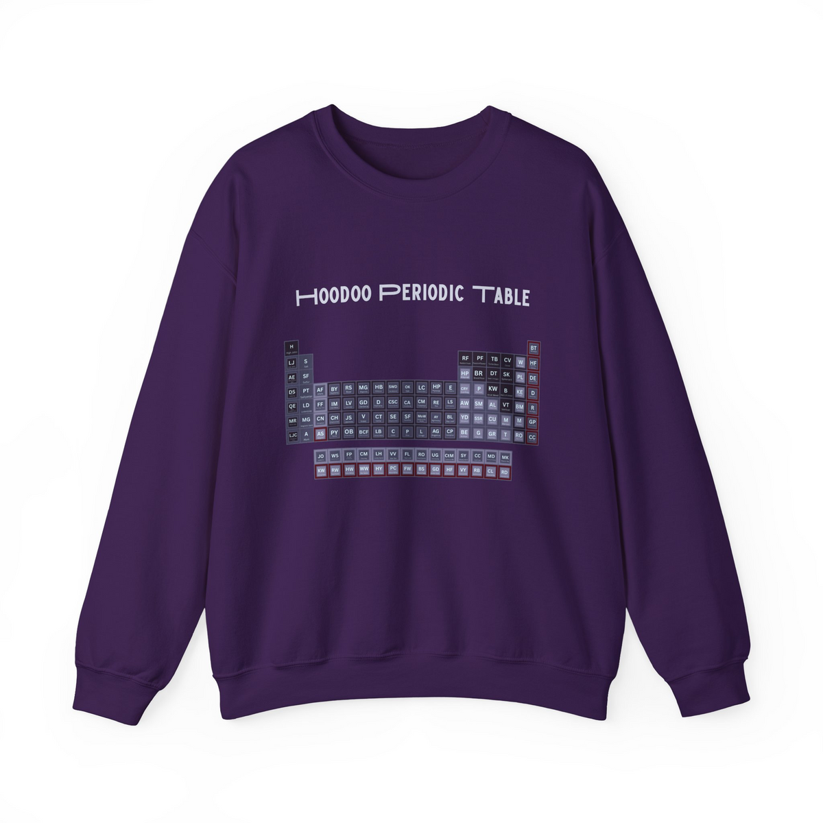 Plum Hoodoo Periodic Table Sweatshirt — Witchy Chemistry Crewneck