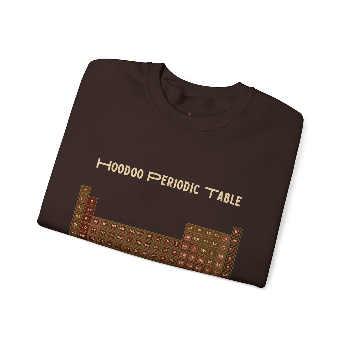 Brown Hoodoo Periodic Table Sweatshirt — Witchy Chemistry Crewneck