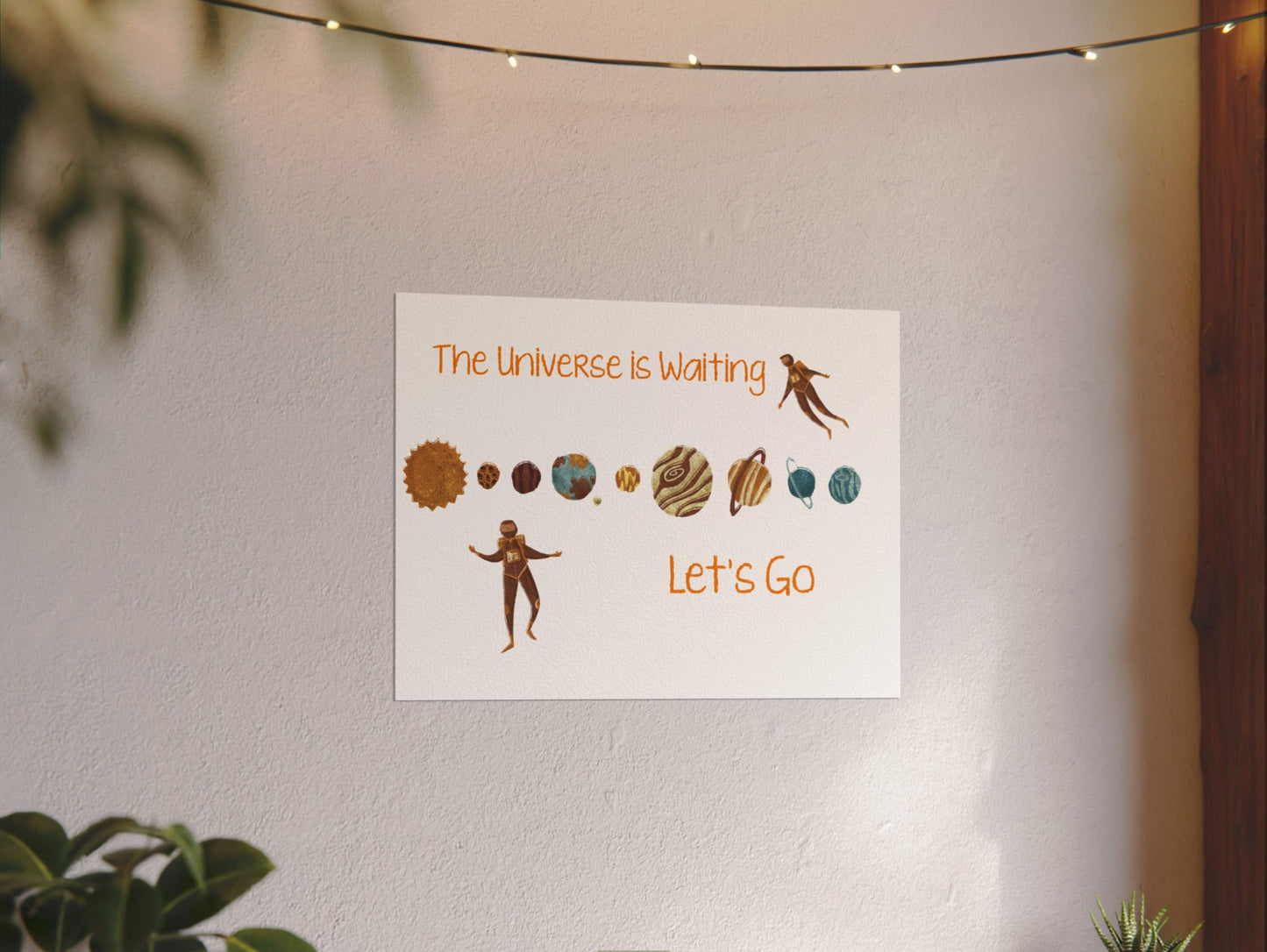 Textured Watercolor Posters, Bohemian Wall Art, Universe Decor, Inspirational Quote Prints, Home Office Decor, Unique Gift Idea