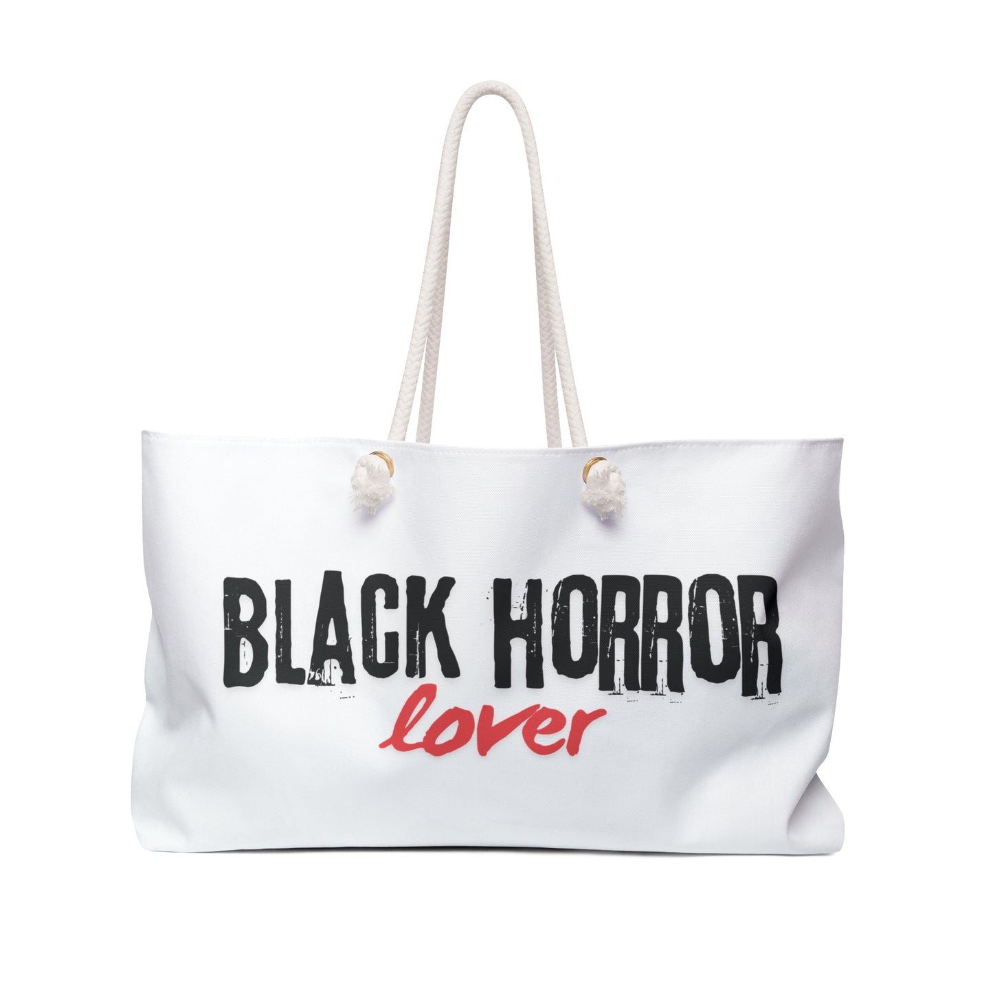 Black Horror Lover Weekender Bag — Gothic Travel Tote for Horror Fans