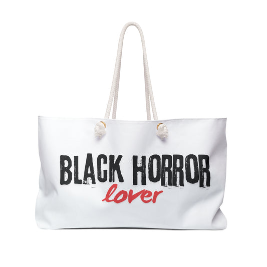 Black Horror Lover Weekender Bag — Gothic Travel Tote for Horror Fans