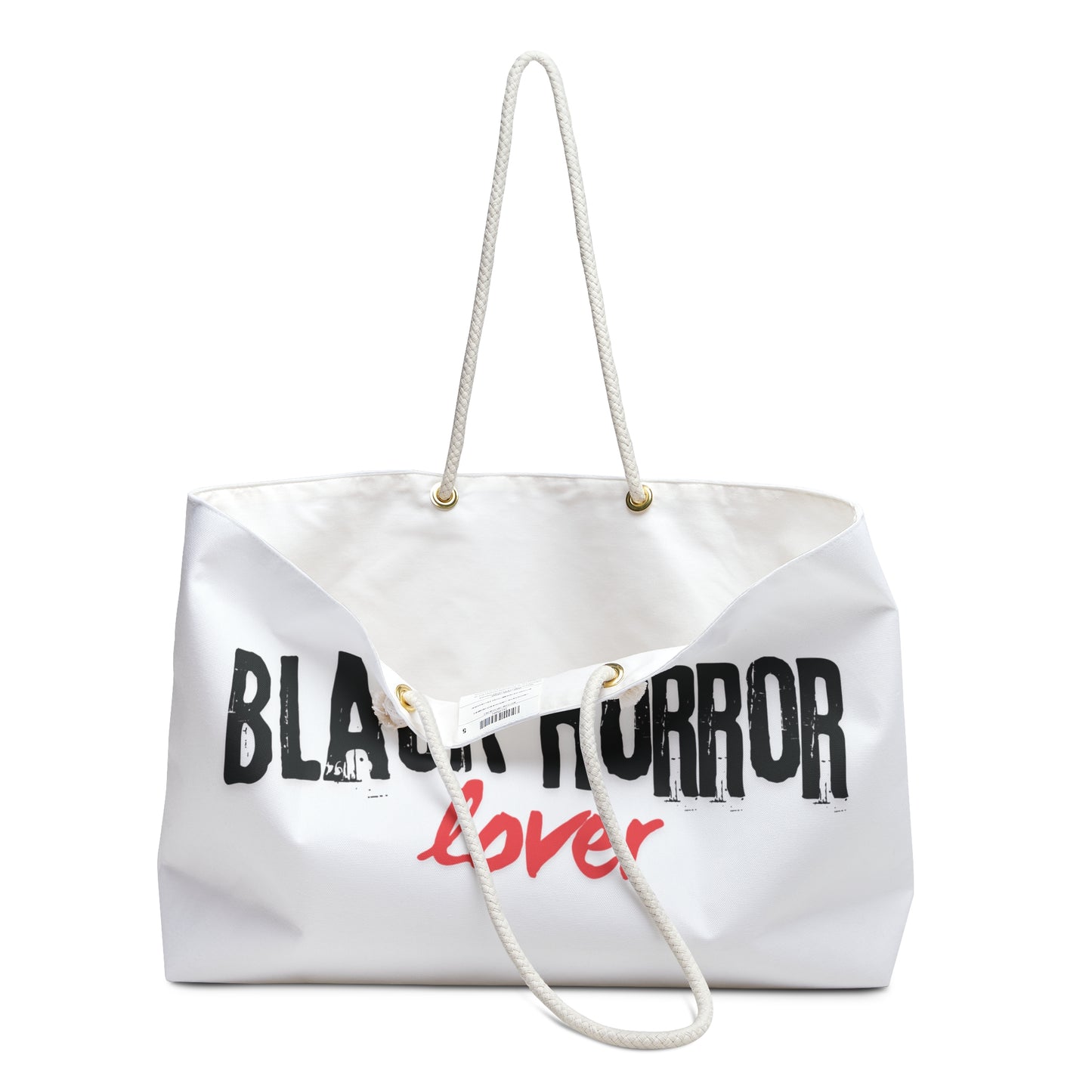 Black Horror Lover Weekender Bag — Gothic Travel Tote for Horror Fans