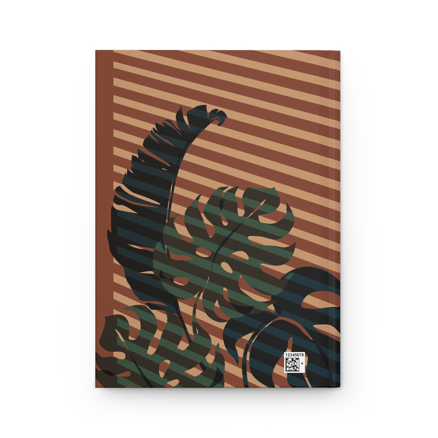 Botanical Shadow Hardcover Journal — Tropical Leaves & Figure Matte Notebook