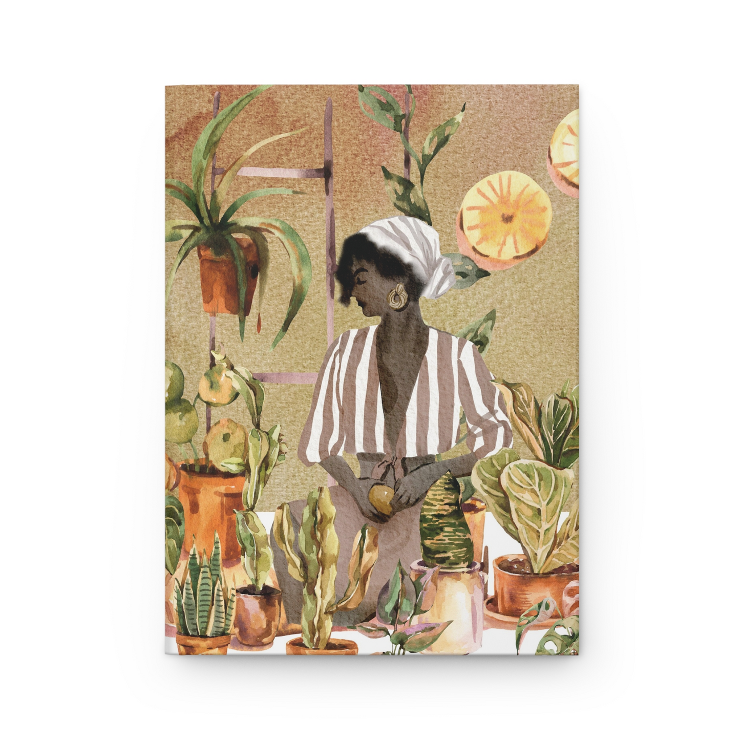 Botanical Woman Hardcover Journal — Plant Lady Journal for Gardeners & Plant Lovers
