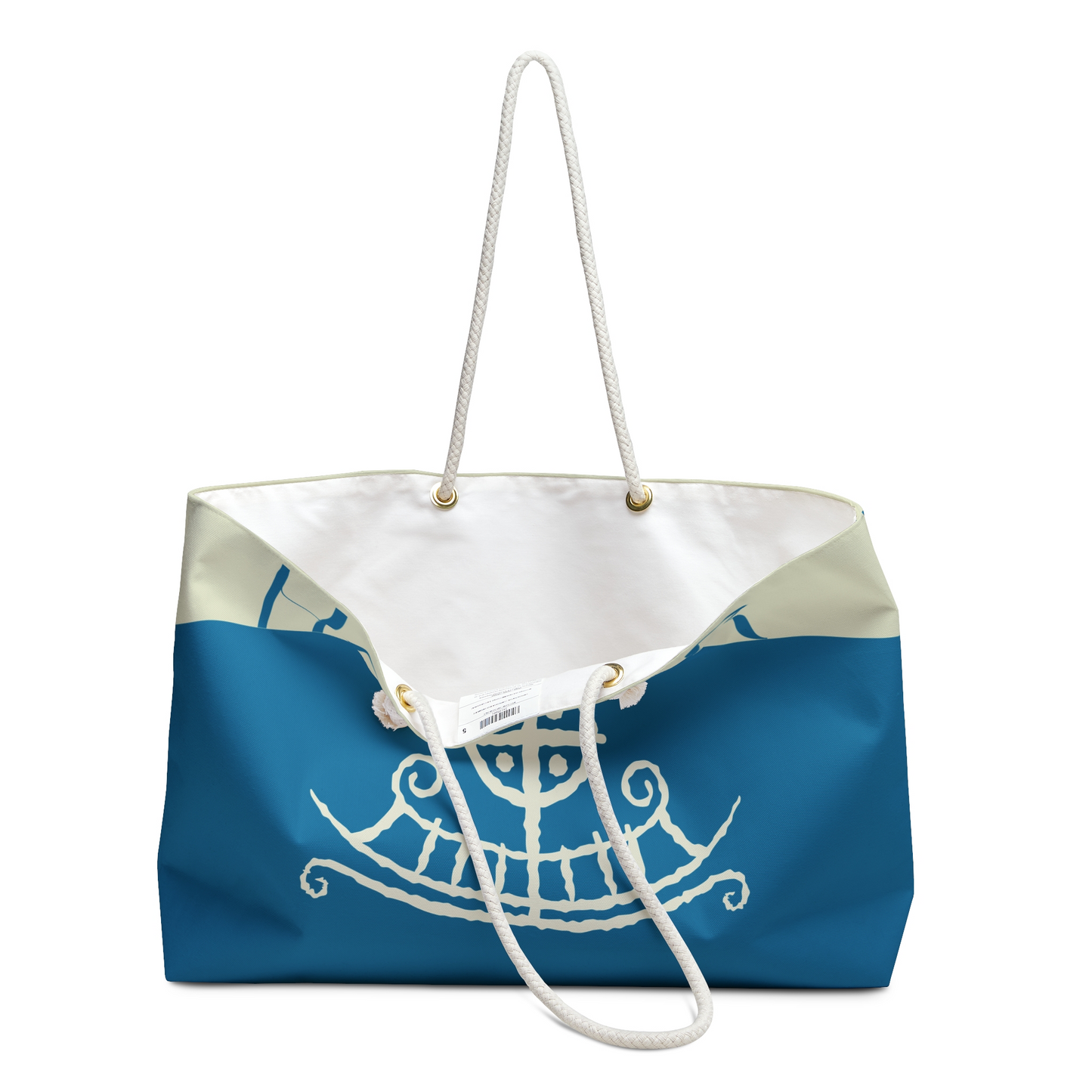 Homer Nautical Weekender Bag — Coastal Travel Tote with Ship Motif