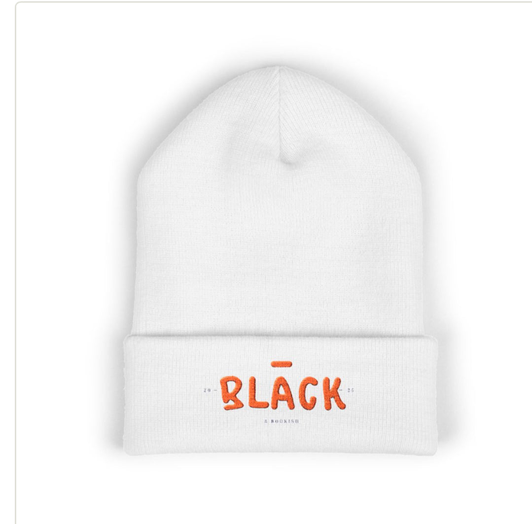 Embroidered "BLÄCK" Cuffed Beanie — Minimal Streetwear Knit Hat