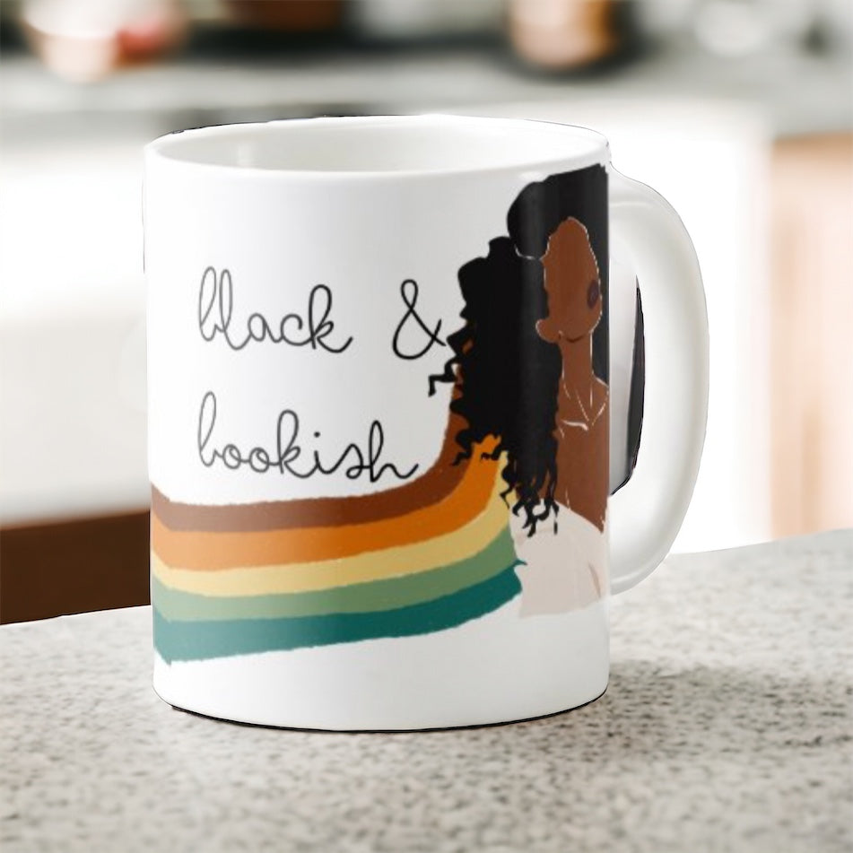 Black and Bookish Coffee Mug